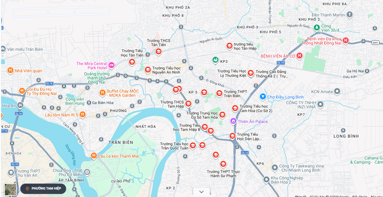 Danh sách trường học phường Tam Hiệp, thành phố Đồng Nai