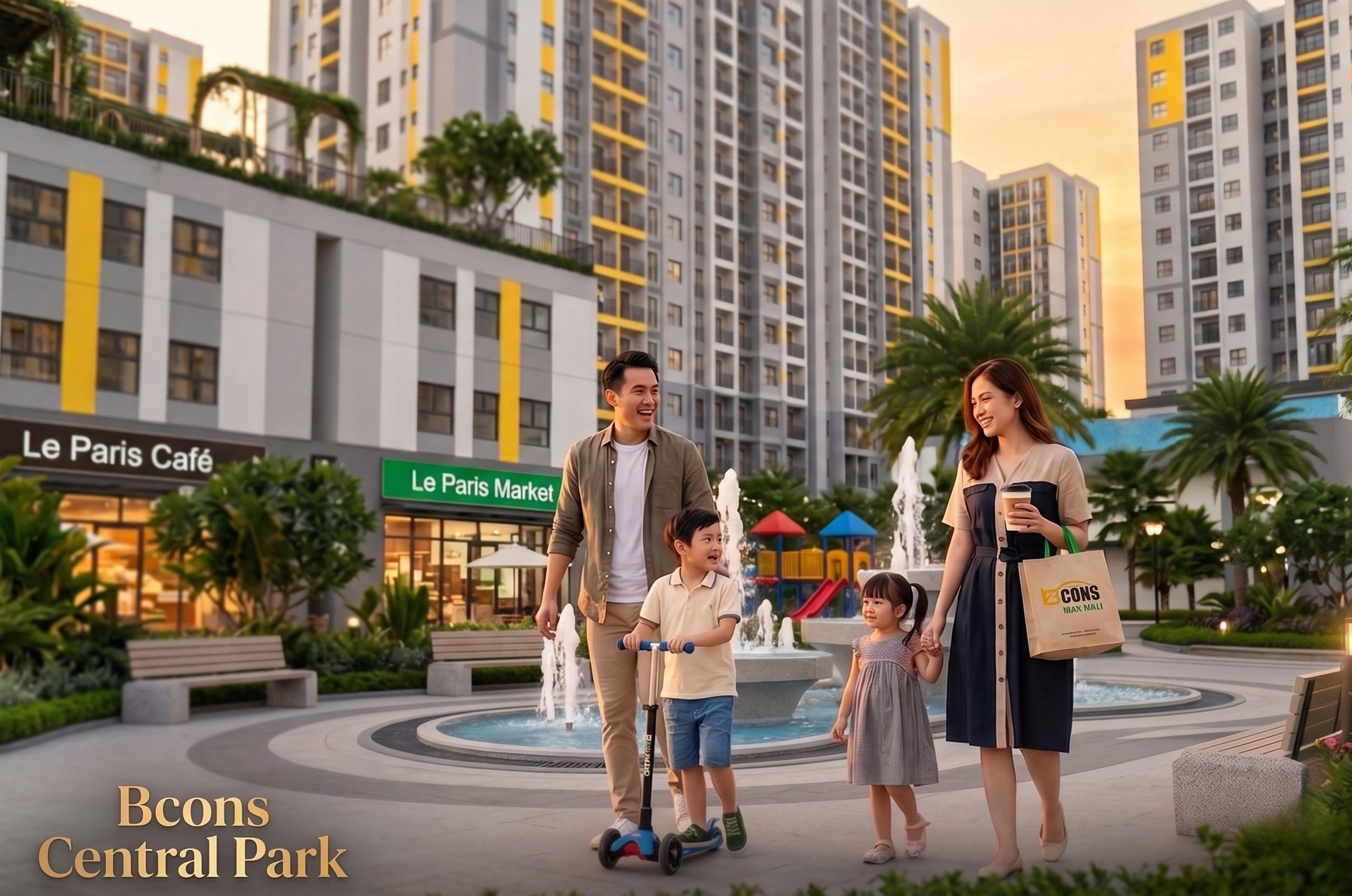 Khu căn hộ Bcons Central Park (Bcons Tam Hiệp) có nhiều tiện ích phục vụ cư dân