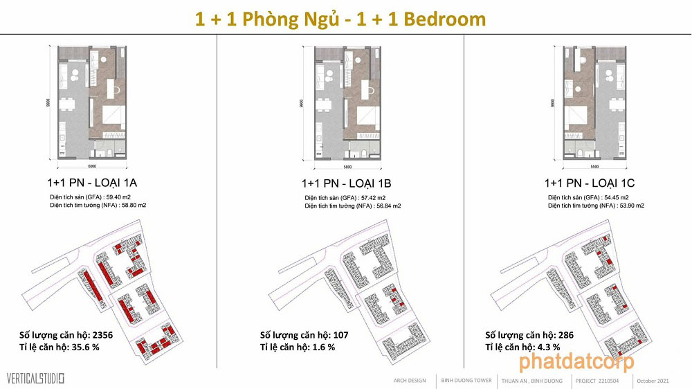 Thiết kế căn hộ Bcons Bình Dương Tower (Thuận An 2)