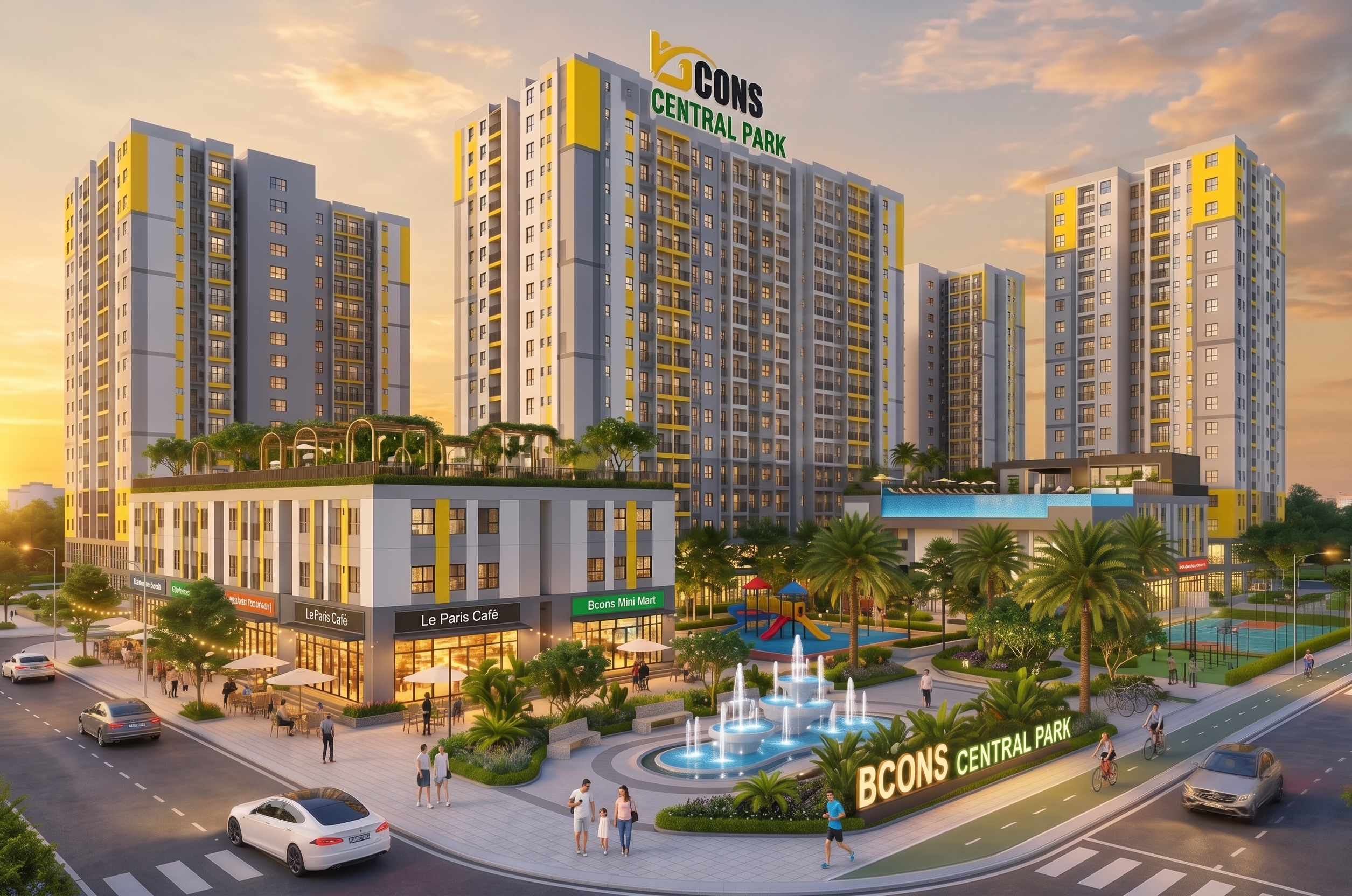 Căn hộ Bcons Tam Hiệp tên thương mại Bcons Central Park gần Trường Bùi Thị Xuân Đồng Nai