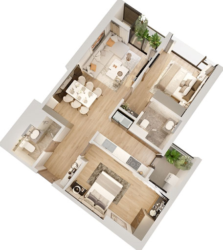 Căn hộ 2PN Sun Group Đồng Nai