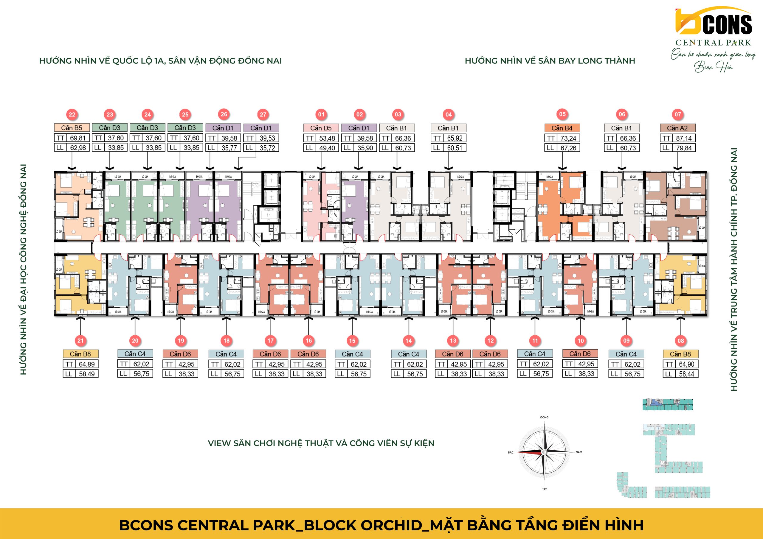 Mặt bằng dự án Bcons Central Park Biên Hòa