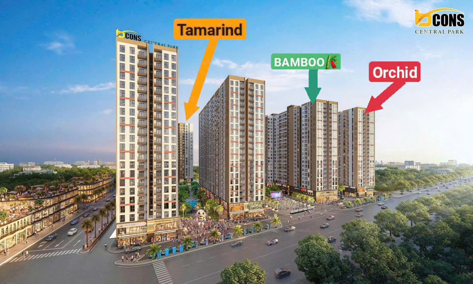 Phối cảnh dự án Bcons central Park Biên Hòa