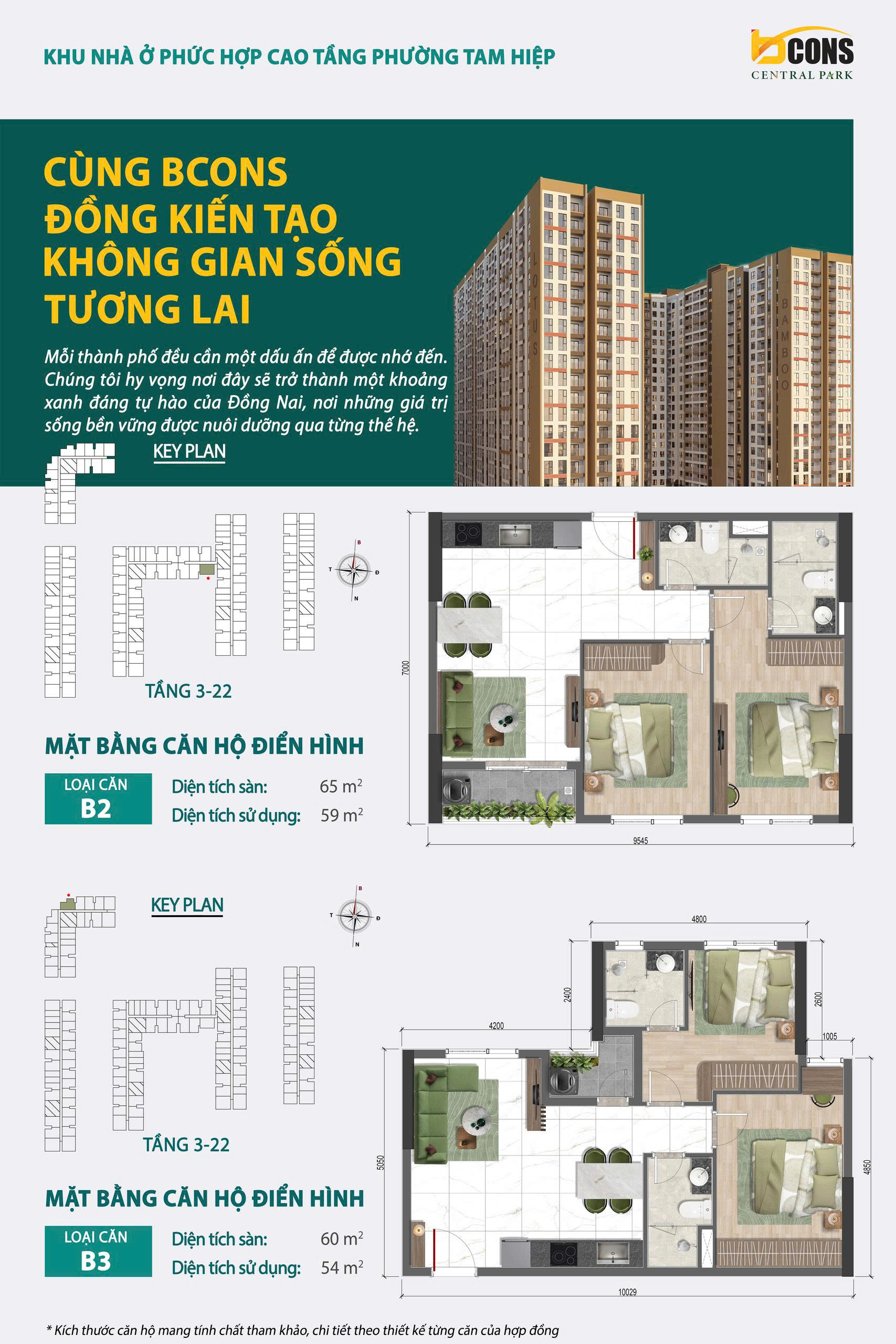 Thiết kế căn hộ mẫu Bcons Central Park Biên Hòa