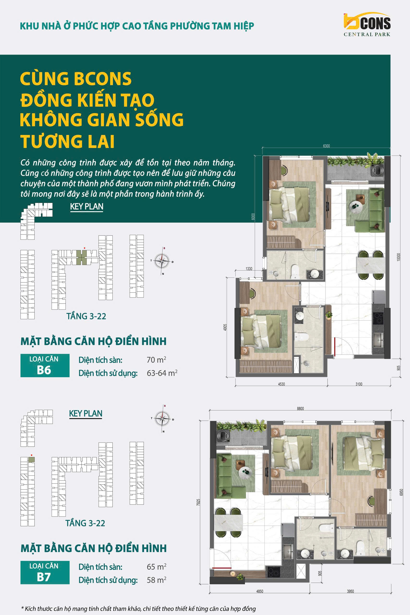 Thiết kế căn hộ mẫu Bcons Central Park Biên Hòa