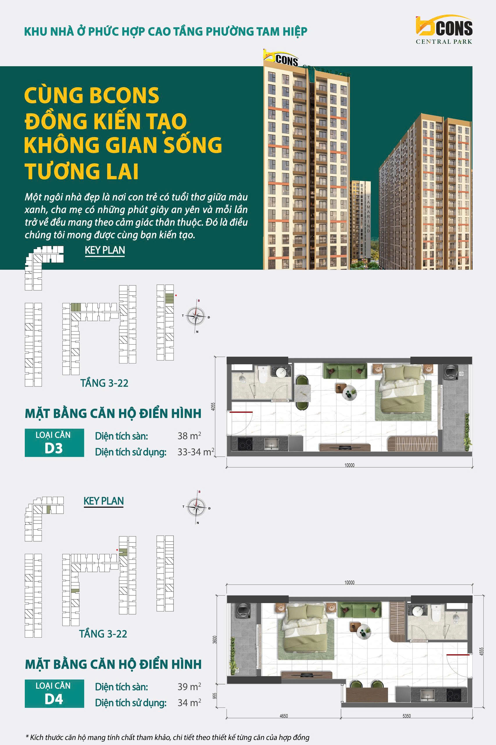 Thiết kế căn hộ mẫu Bcons Central Park Biên Hòa