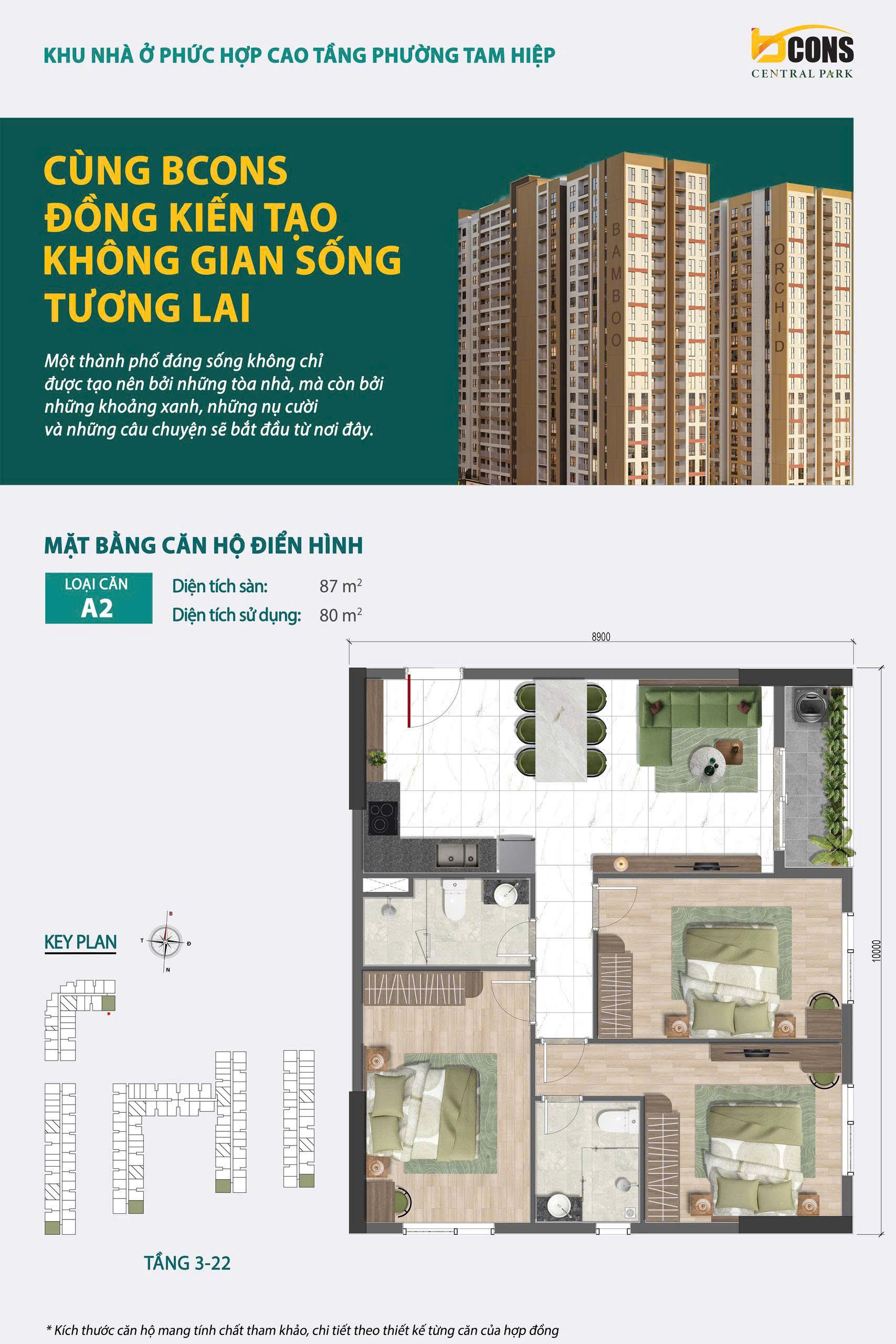 Thiết kế căn hộ Bcons Central Park Phan Trung
