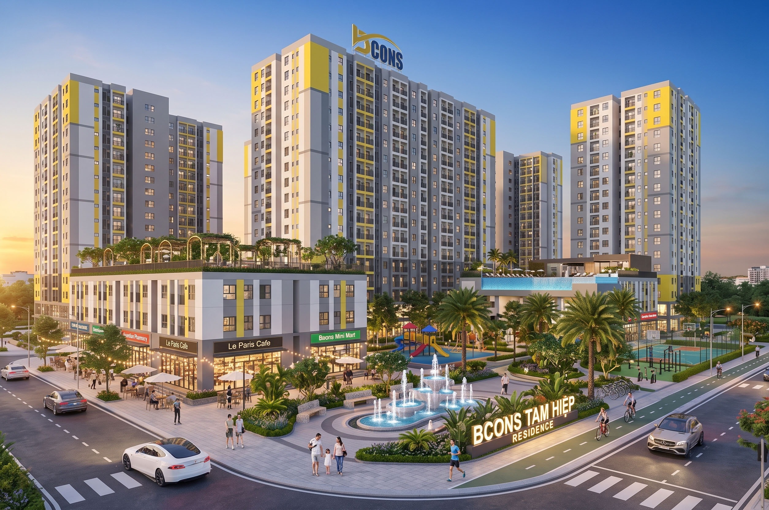 Tiện ích nội khu Bcons Central Park (tại phường Tam Hiệp, TP. Biên Hòa)