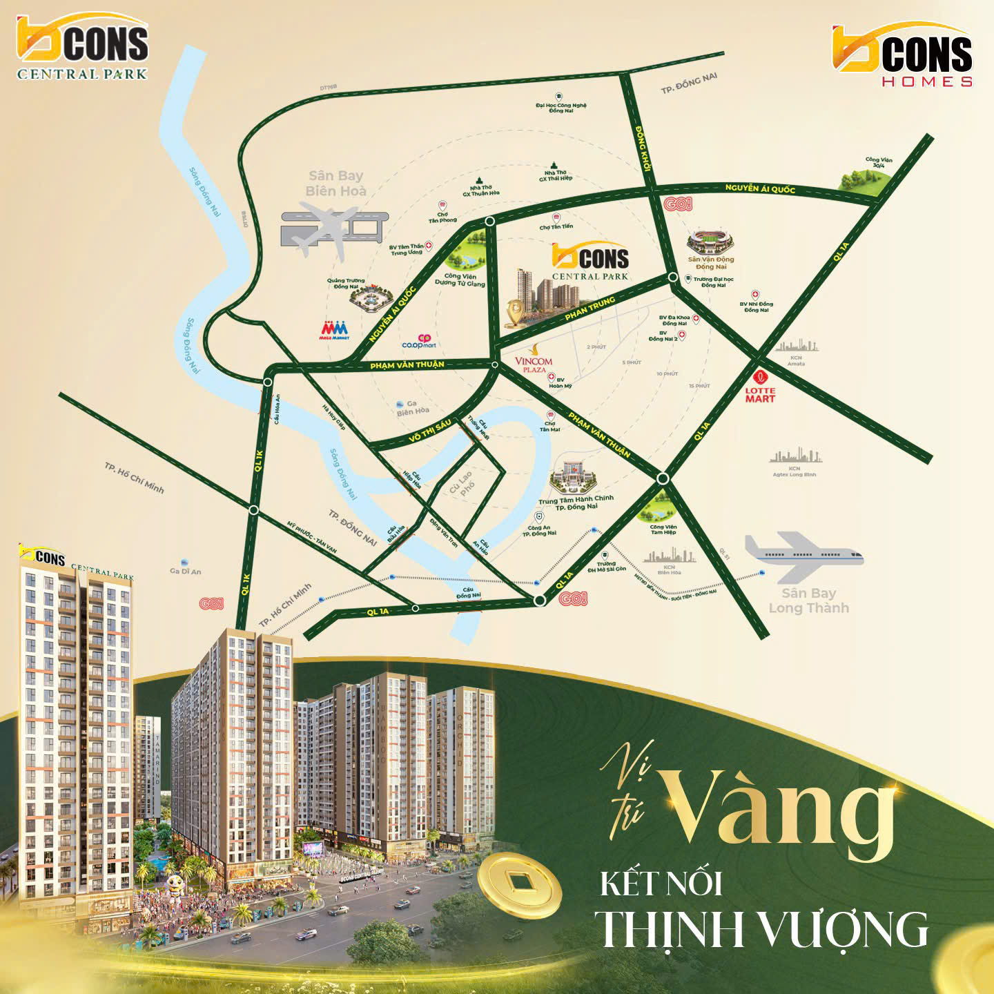 Lộ trình mở bán dự án Bcons Central Park Phan Trung Tam Hiệp giai đoạn 1