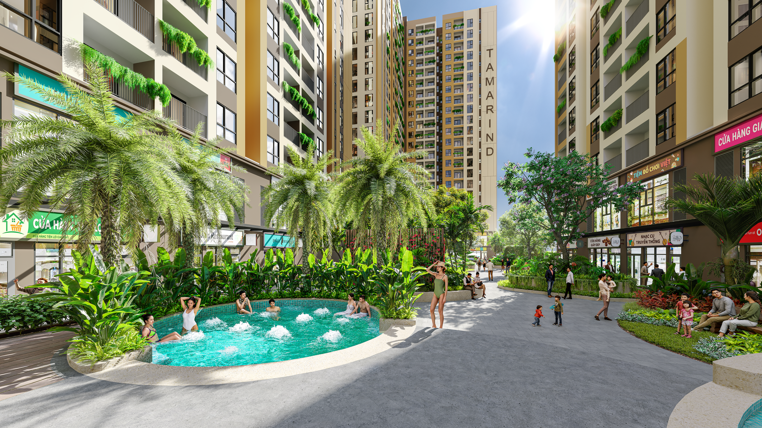 Phối cảnh dự án Bcons Central Park Tam Hiệp
